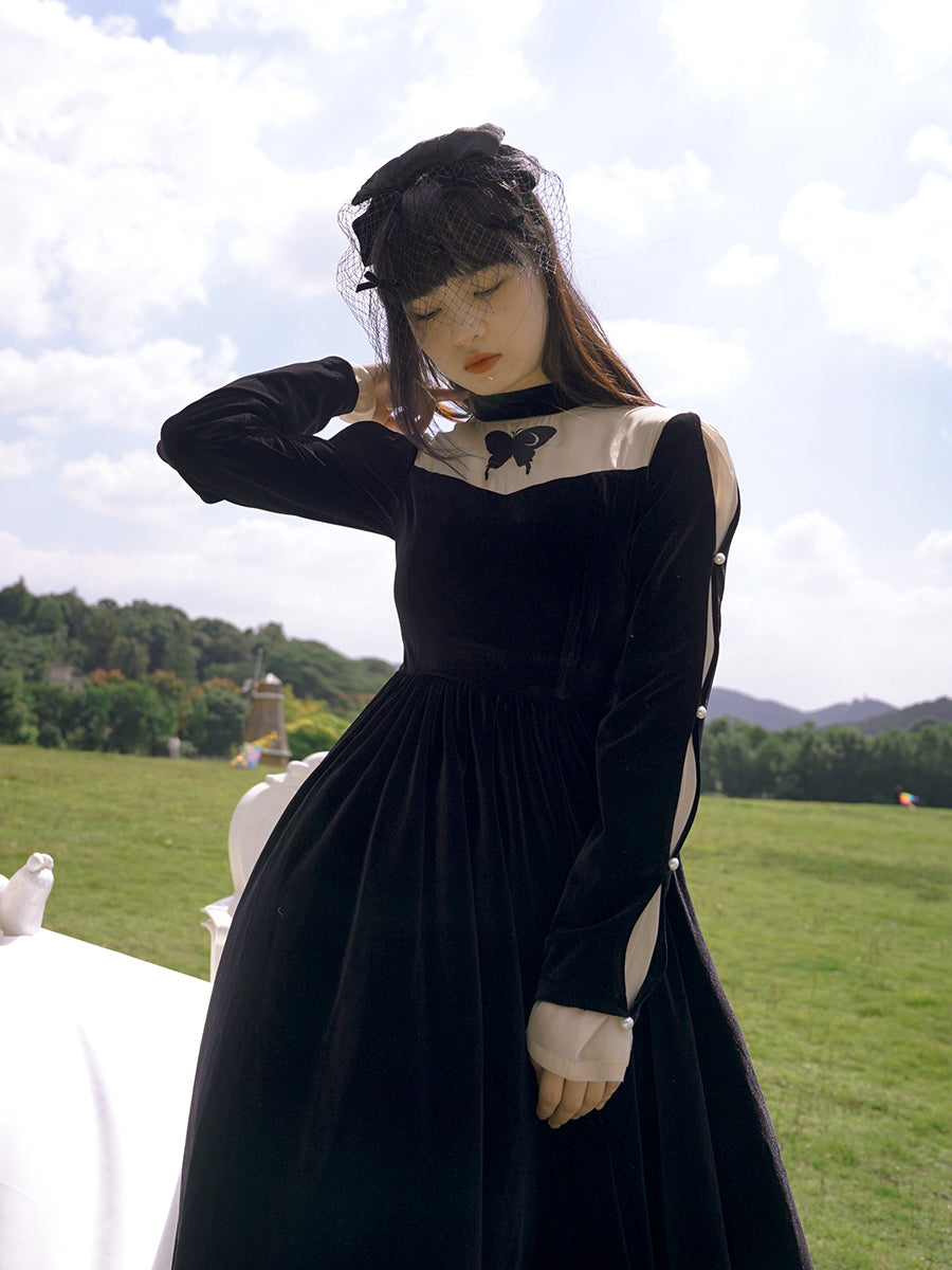 Velvet Butterfly Vintage Pearl One-piece