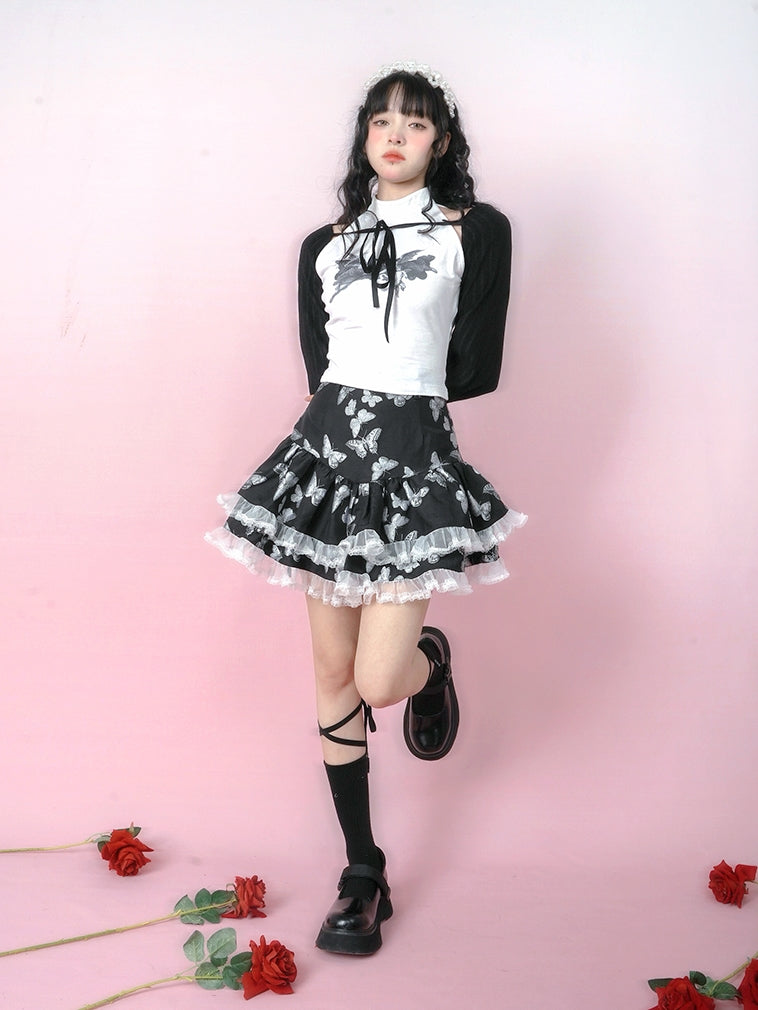 Print Sleeveless T-shirt