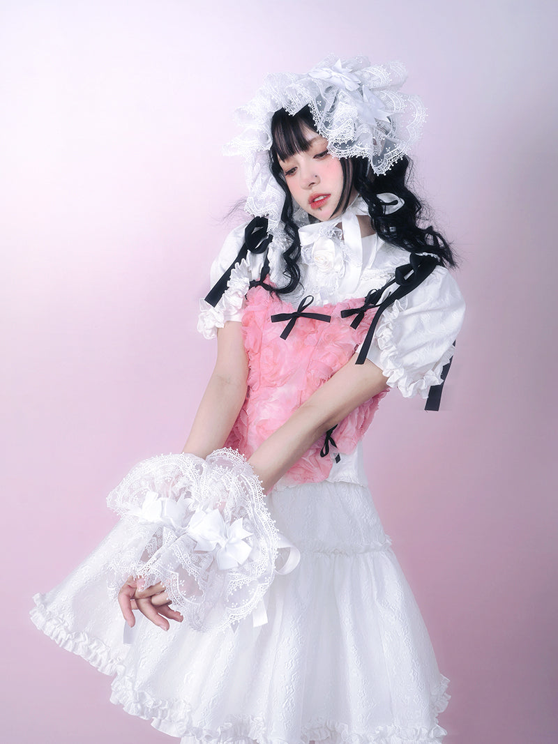 Bow Lace Tie Hair Band & Hand Accessory