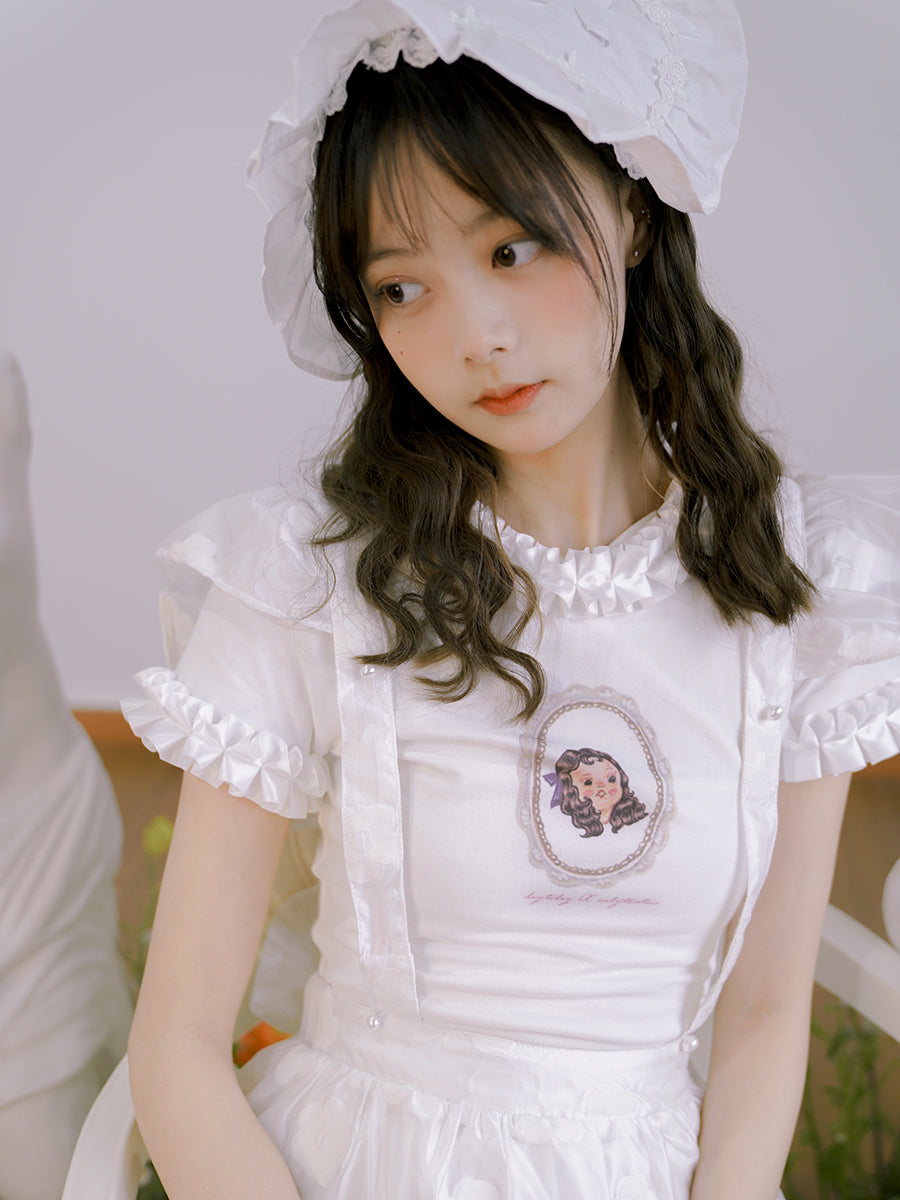 Frill Cute Casual T-Shirt