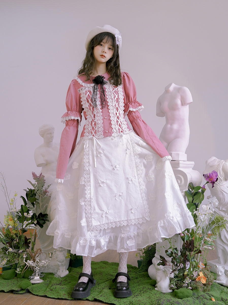 Sweet Lace Cute Ribbon Gothic Blouse