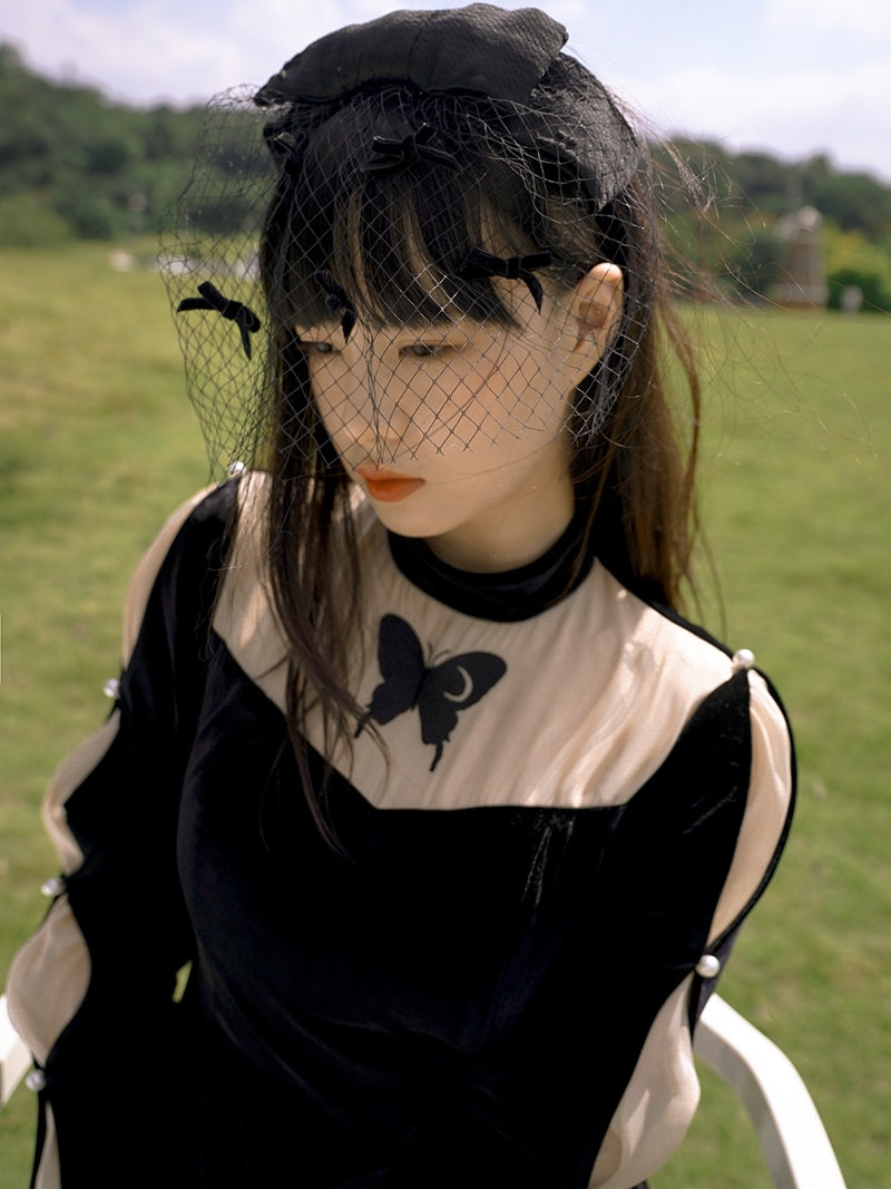 Velvet Butterfly Vintage Pearl One-piece