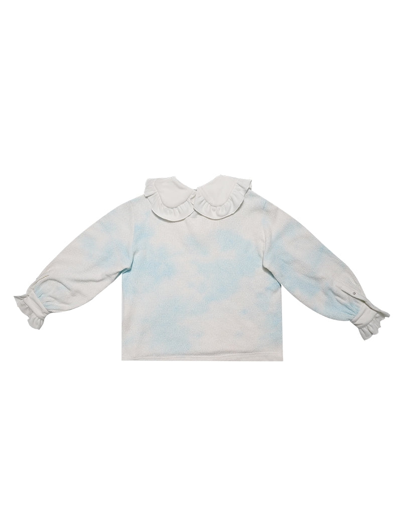 Marble ribbon Frill Sweet Blouse