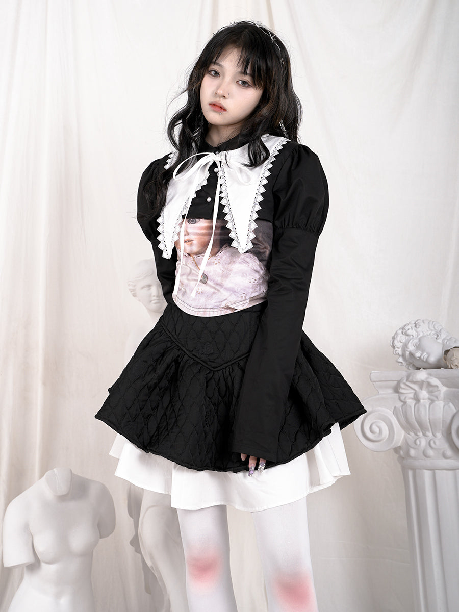 Cropped Lace Gothic Lolita Bolero Blouse