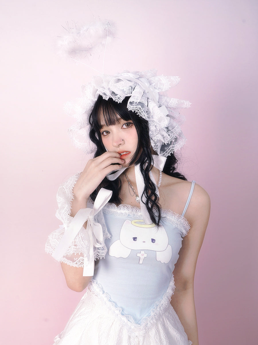 Bow Lace Tie Hair Band & Hand Accessory