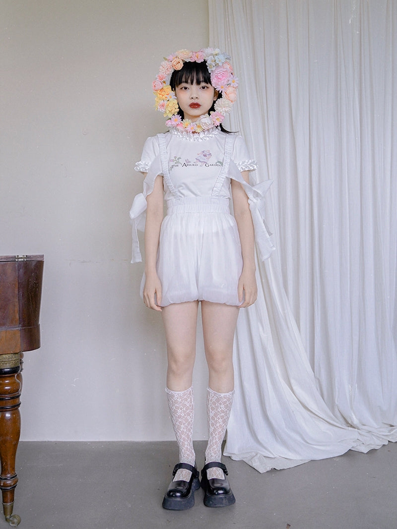 Ciffon Ribbon Sweet Balloon Pants