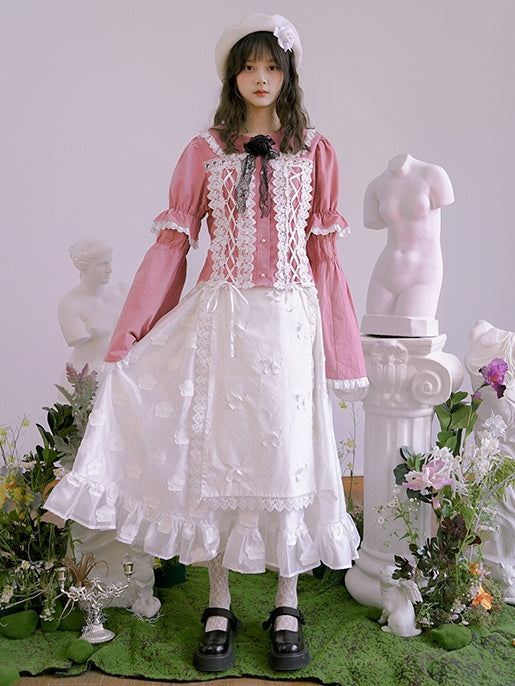 Sweet Lace Cute Ribbon Gothic Blouse