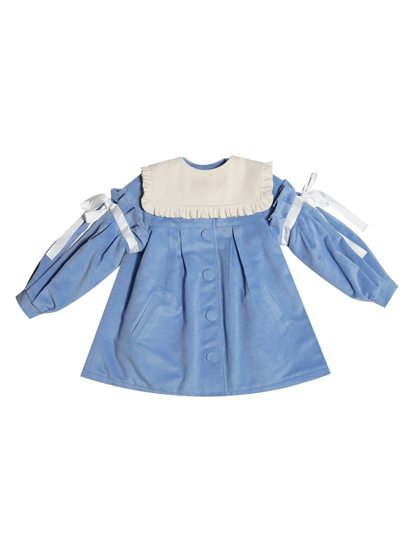 Ribbon Cute Girly Lace-collar Coat