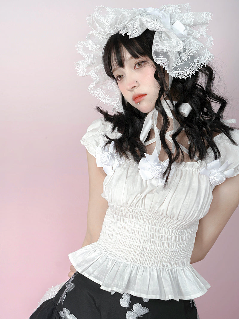 Bandage Elastic Sleeveless Shirt