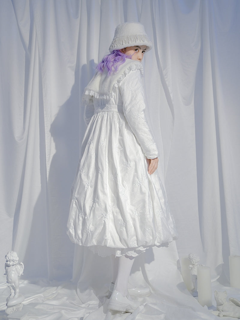 Embroidery Balloon Lace Pearl Princess One-piece