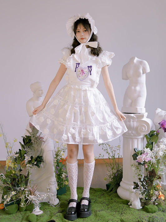 Frill Gothic Lolita  Apron One-piece