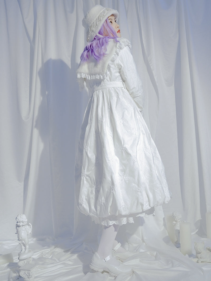 Embroidery Balloon Lace Pearl Princess One-piece