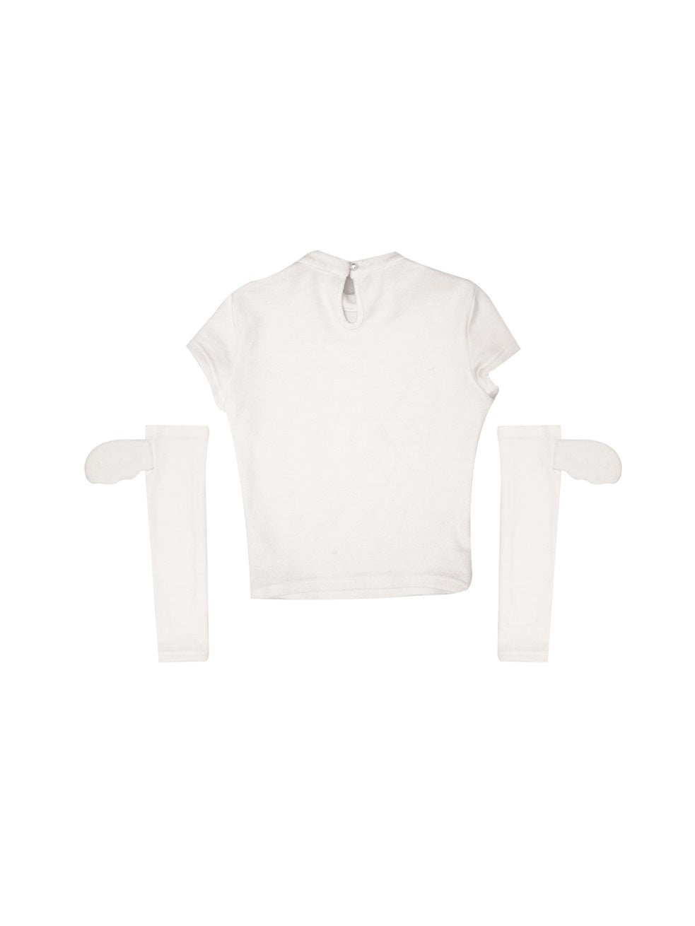 Split-sleeved T-shirt & Small Wings Short-sleeved