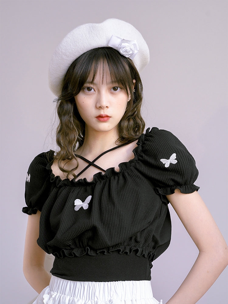 Hat Wool Cute Rose Beret