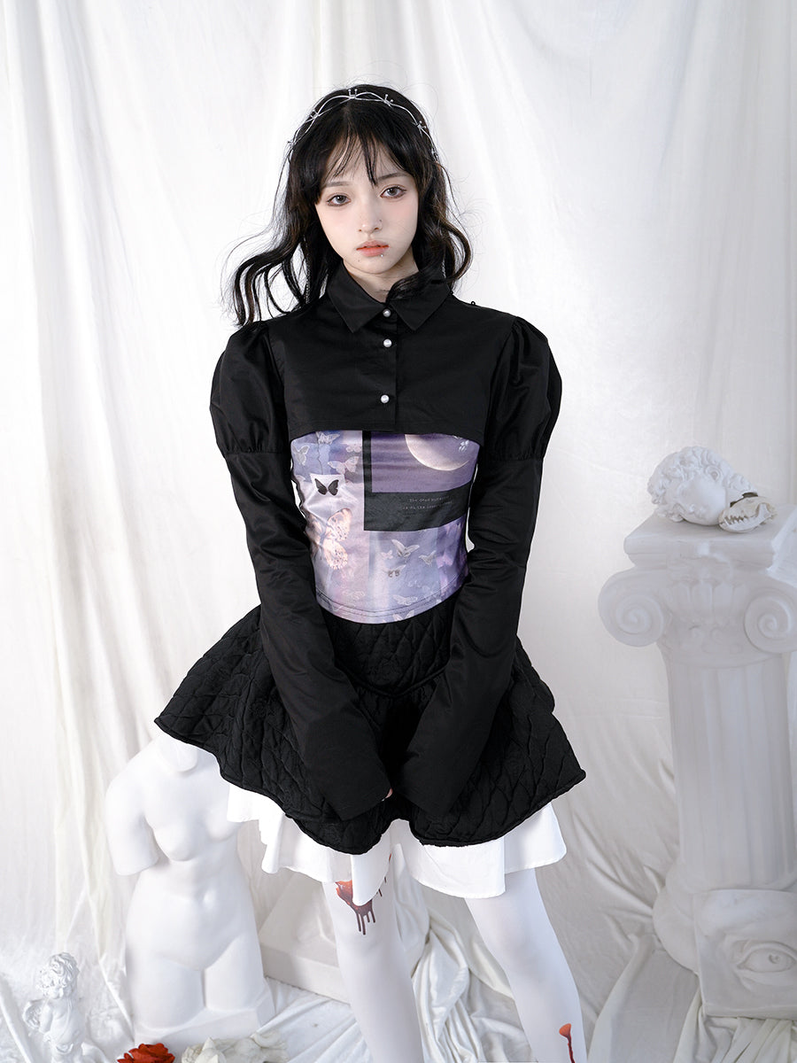 Cropped Lace Gothic Lolita Bolero Blouse