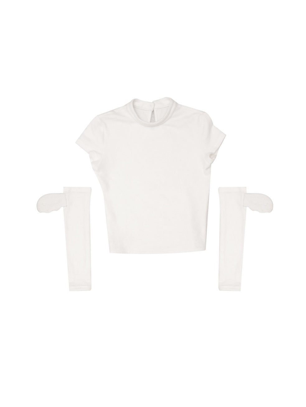 Split-sleeved T-shirt & Small Wings Short-sleeved