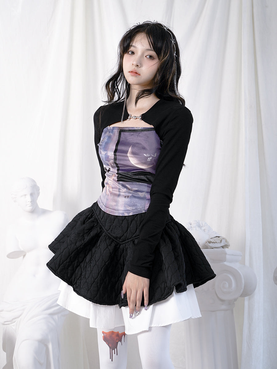 Moon Retro Butterfly Front-cut Cutsew