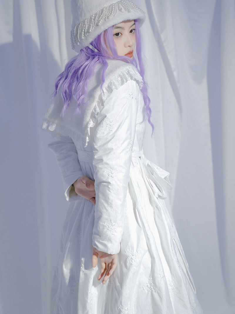 Embroidery Balloon Lace Pearl Princess One-piece