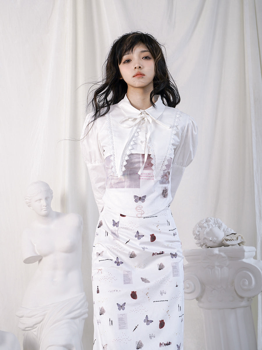 Insect Unique Pencil Long Skirt