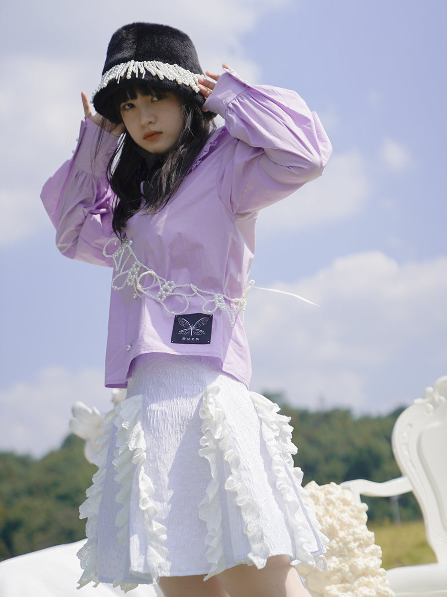 Pearl Beads Butterfly Chain Strap