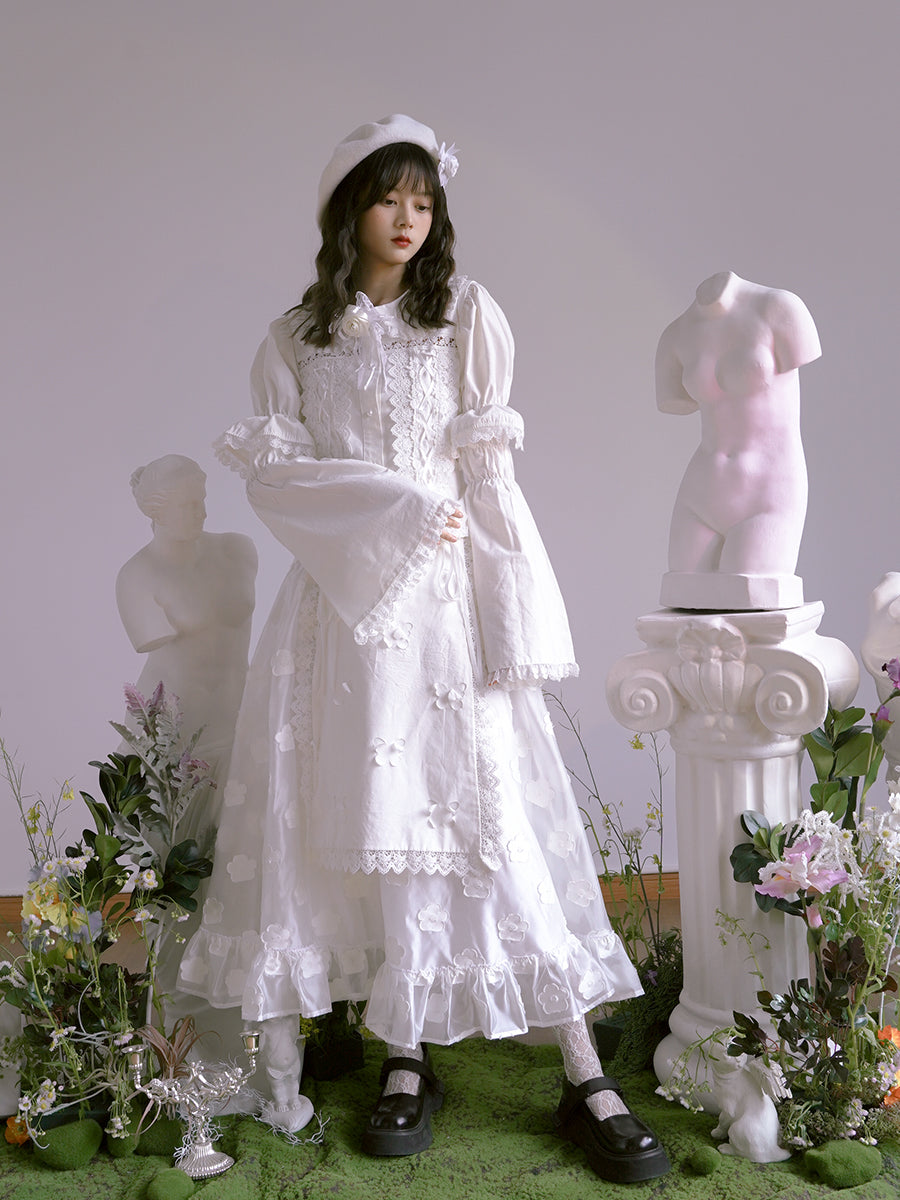 Plaid Flower Cute Frill Tiered Fluffy Skirt