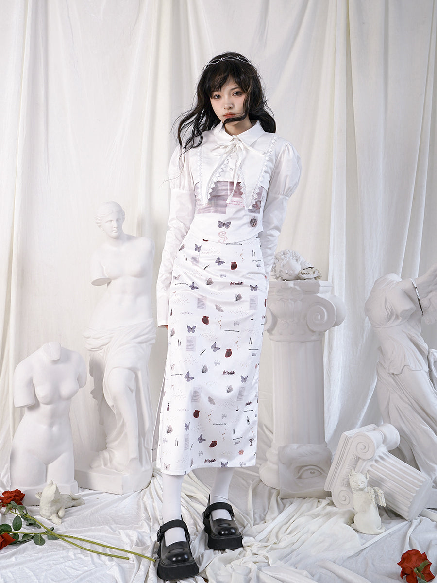 Insect Unique Pencil Long Skirt