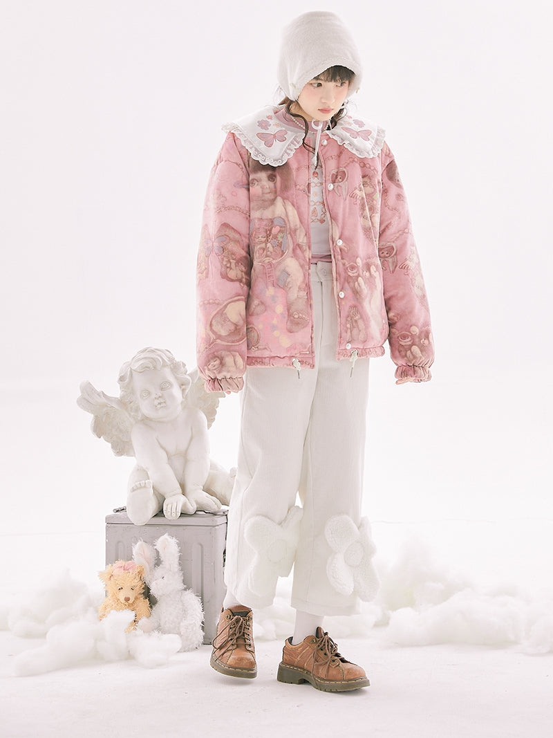 Three-dimensional Flower Nichi Cute Pants