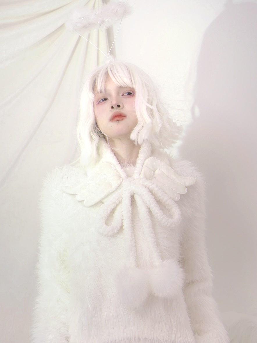 Imitation Mink Soft Round Neck Sweater