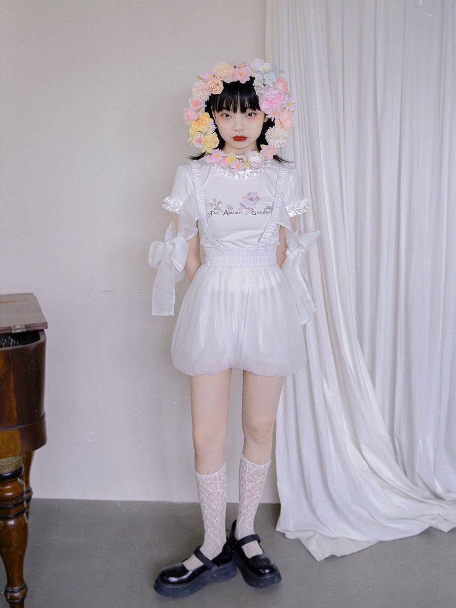 Ciffon Ribbon Sweet Balloon Pants