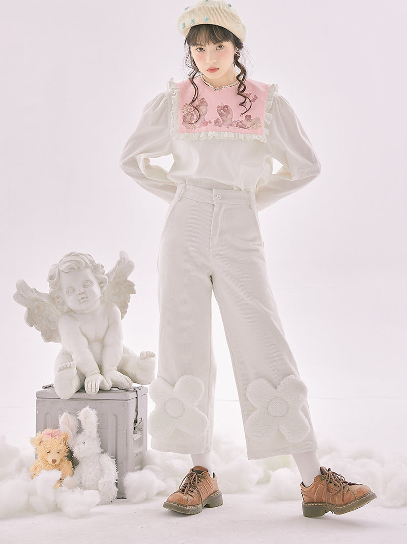 Three-dimensional Flower Nichi Cute Pants